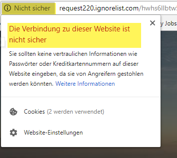 Gefaelschte Seite